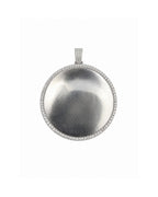 Cadena Ice 4 mm en Plata 925 Bañada en Oro Blanco + Medalla Porta Foto XL (¡Foto Gratis!)