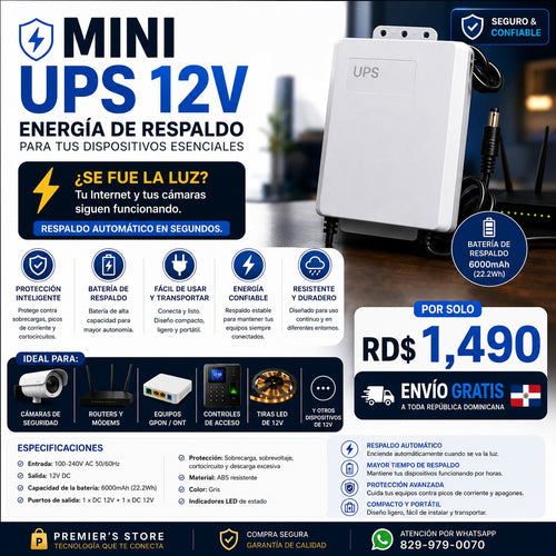 Mini UPS 12V.
