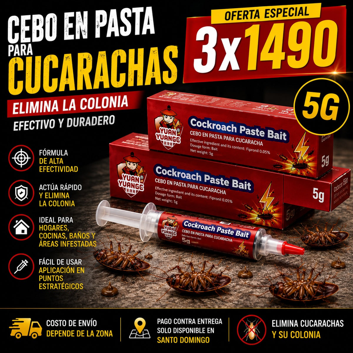 Cebo en Pasta para Cucarachas