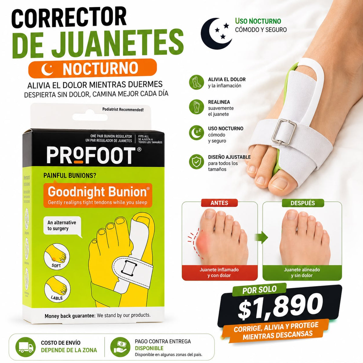 Corrector Nocturno de Juanetes PROFOOT