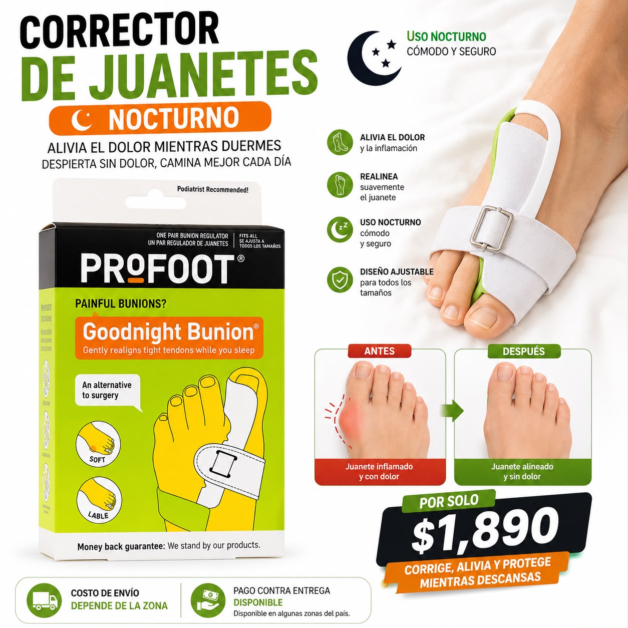 Corrector Nocturno de Juanetes PROFOOT