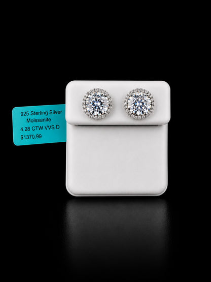 Aretes de Moissanita Premium | Plata 925