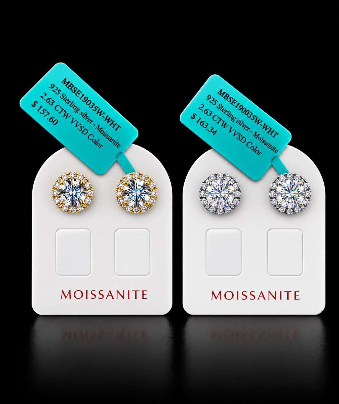 Aretes de Moissanita Premium | Plata 925