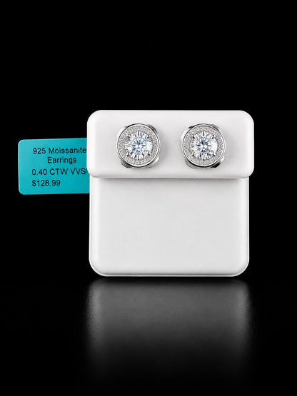 Aretes de Moissanita Premium | Plata 925