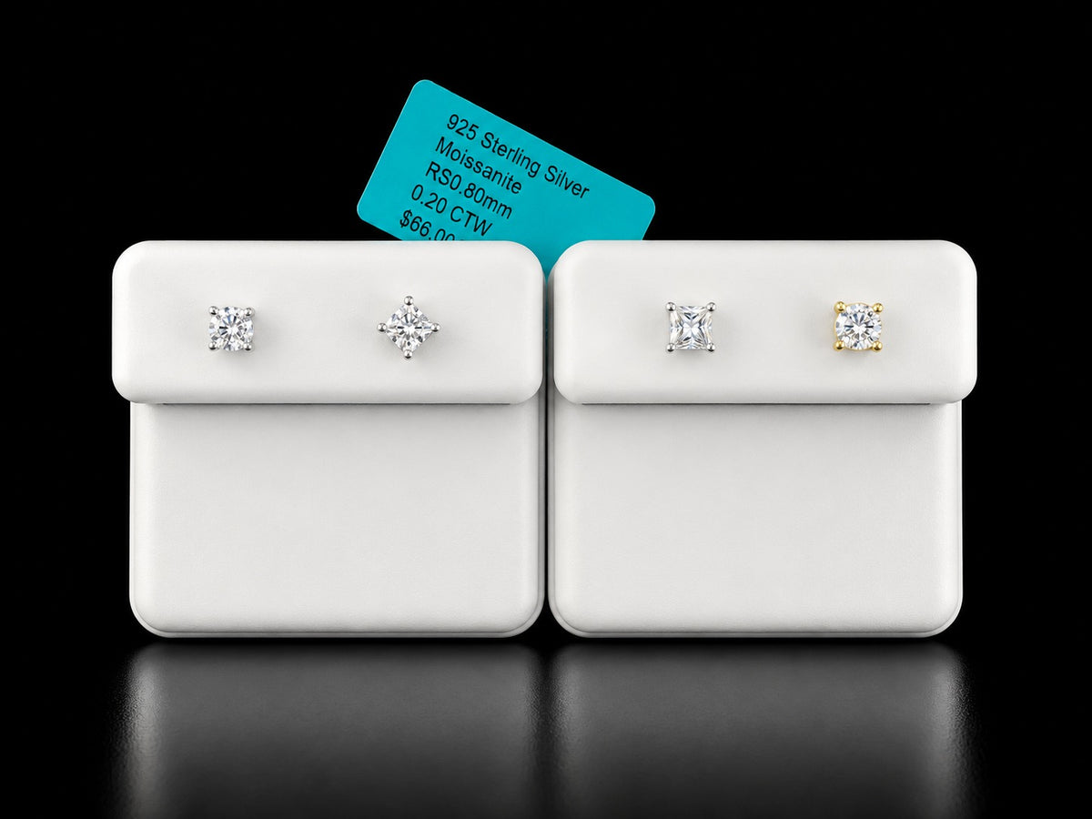 Aretes de Moissanita Premium | Plata 925
