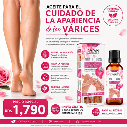 Aceite para el Cuidado de las Várices – Vein Care Rose 30 ml