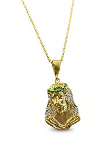 Cadena de soga en plata 925 bañada en oro 14K