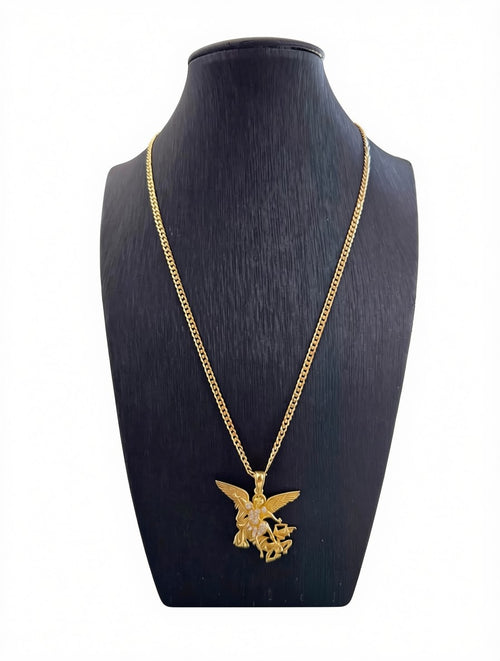 CADENA CUBANA PLATA 925 BAÑADA ORO 14K