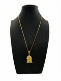 Cadena cubana de plata 925 con baño de oro 14K