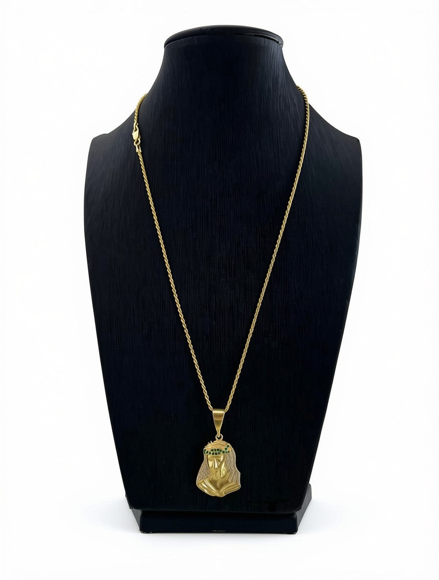 Cadena de soga en plata 925 bañada en oro 14K