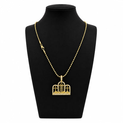 Cadena Tejido Luna Brass laminada en Oro 14k