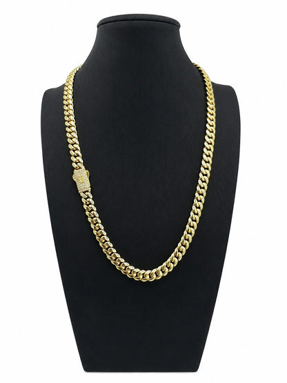 Cadena Mónaco en Brass Laminada en Oro 14K