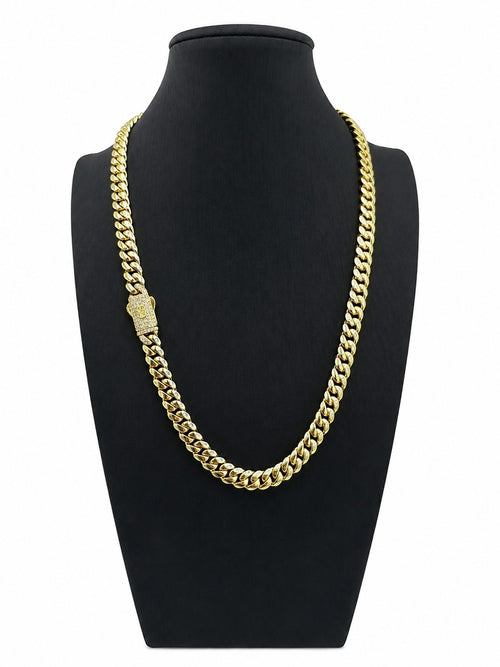 Cadena Mónaco en Brass Laminada en Oro 14K