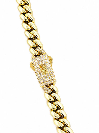 Cadena Mónaco en Brass Laminada en Oro 14K